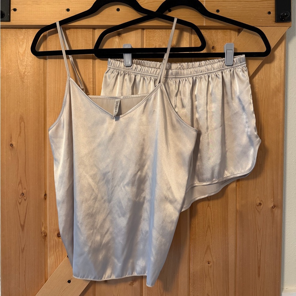 Zenana Satin Pajama Set